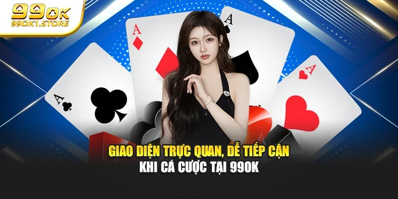 Giao diện trực quan, dễ tiếp cận khi cá cược tại 99OK